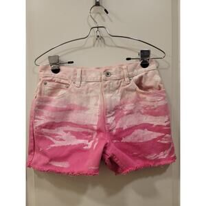 DKNY Pink Ombre white denim Shorts